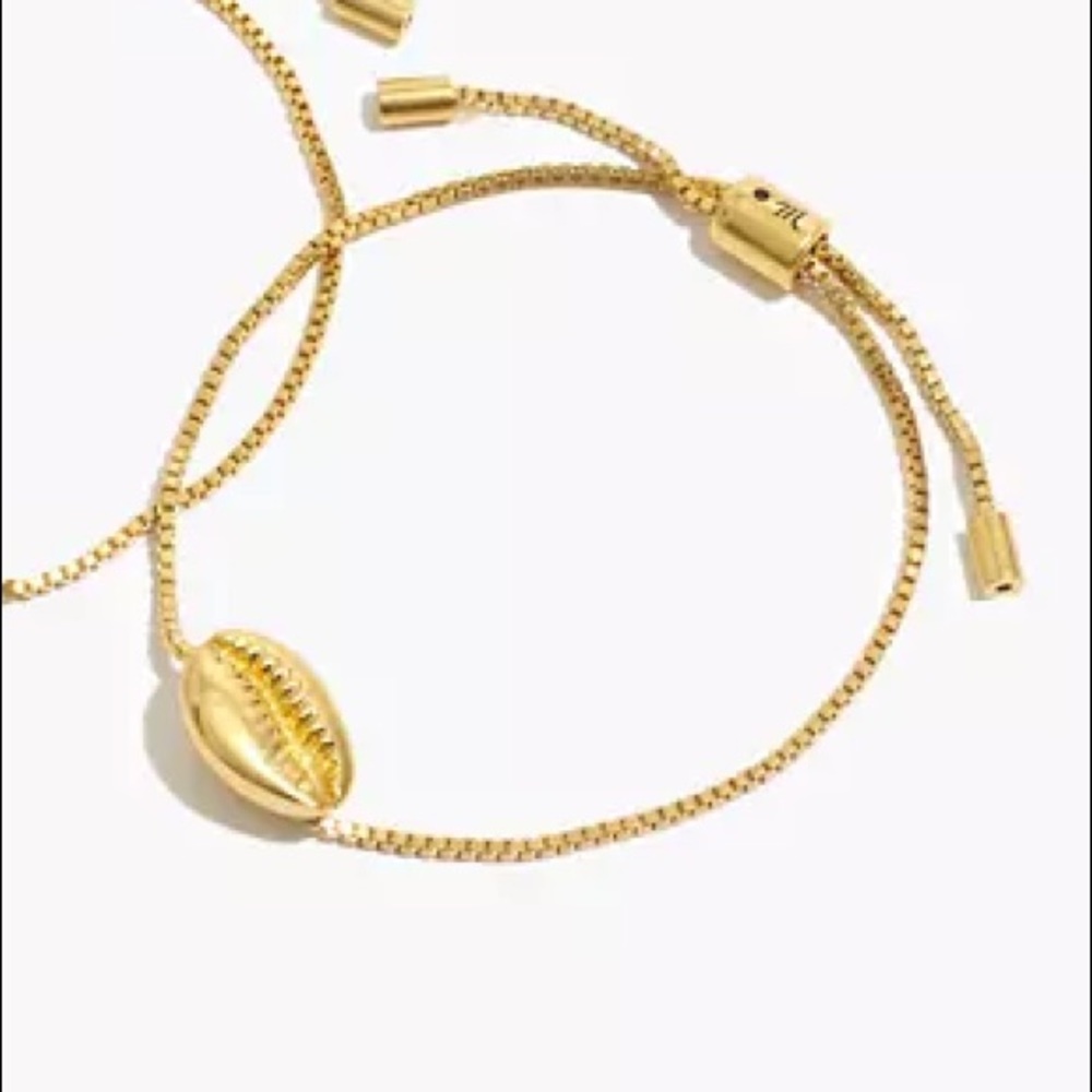 Madewell Gold Plated Cowrie Shell Bracelet